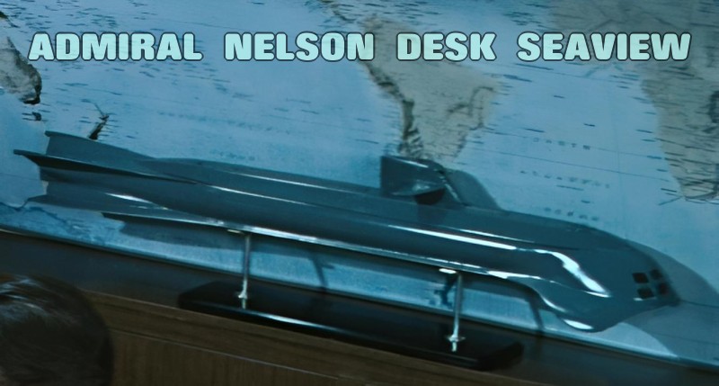 4 foot Seaview model on Admiral Nelson's Desk in the Voyage to the Bottom of the Sea Movie (1961) 4 foot Seaview model on Admiral Nelson's Desk in the Voyage to the Bottom of the Sea Movie (1961)