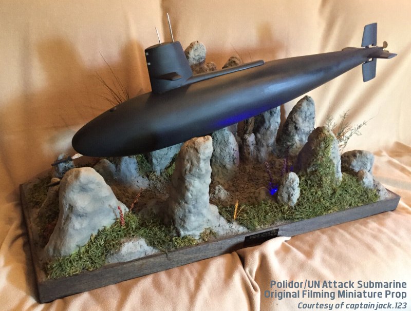 Original 32 inch UN Attack Submarine/Polidor filming miniature prop