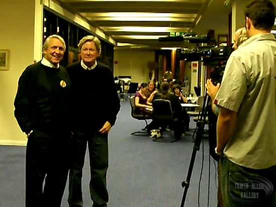 Ron Harper and Allan Hunt being filmed