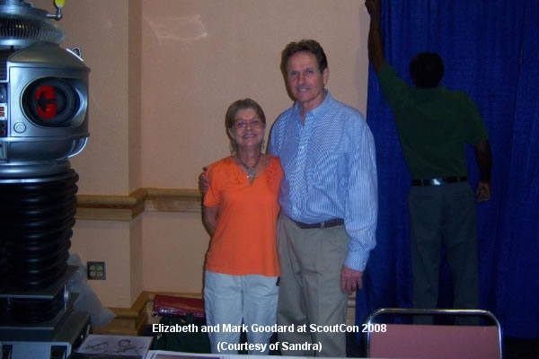 Elizabeth with Mark Goddard at ScoutCon 2008