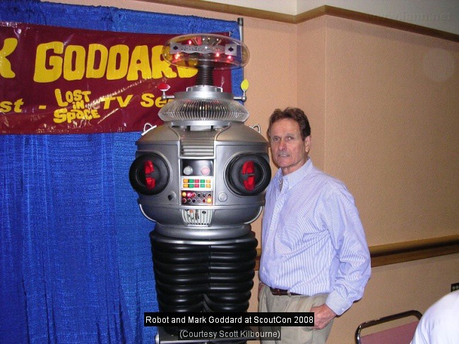Robot and Mark Goddard at ScoutCon 2008