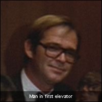 Man in first elevator