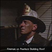 Fireman on Peerless Building Roof